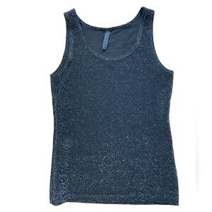 I-vory Vintage Y2K Glitter Black Tank Top